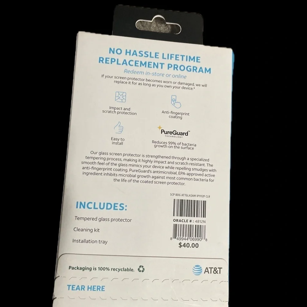 iPhone 12 Pro 12 11 XR Tempered Glass Screen Protector